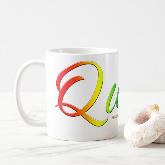 Mug Le mot unique expressif et étrange de SlipperyJoe (Avec donut)