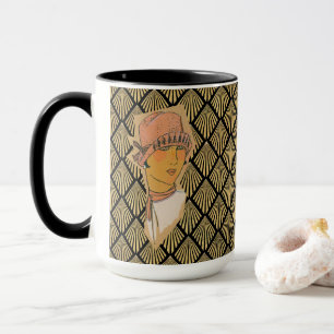 Mug Le Motif Art déco parisien Flapper & Gold