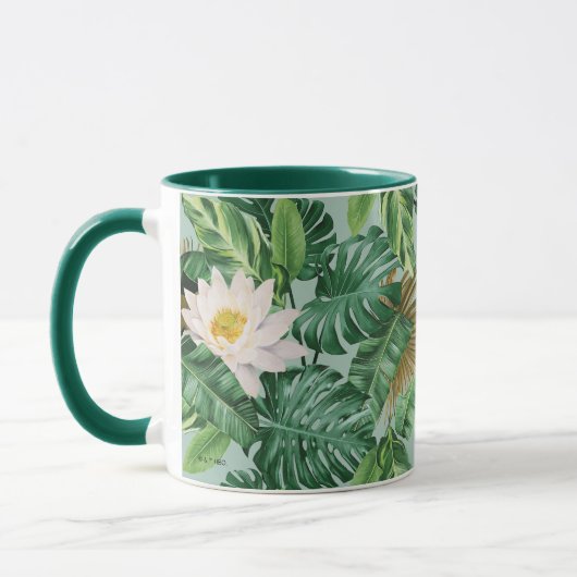 Mug Le Motif blanc Lotus Tropical Canopy (Gauche)