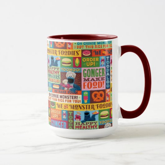 Mug Le Motif de camion Foodie de Cookie Monster (Droite)