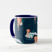 Mug Le Motif de la méduse blanche Lotus Ocean (Devant gauche)