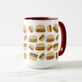 Mug Le Motif du burger (Devant droit)