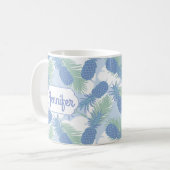 Mug Le motif en pastel tropical | d'ananas ajoutent (Devant gauche)