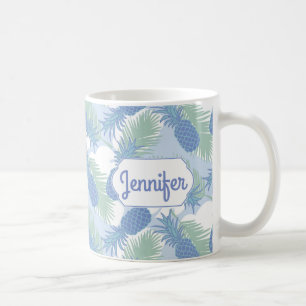 Mug Le motif en pastel tropical   d'ananas ajoutent