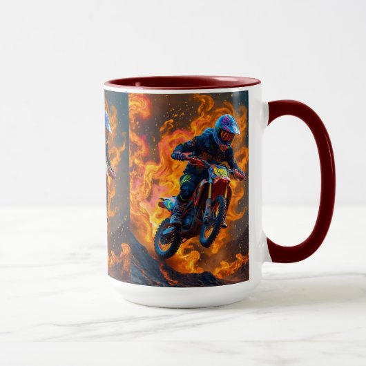 Mug Le motocross sur un volcan (Droite)