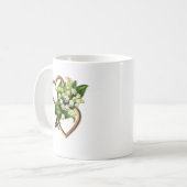 Mug Le muguet avec deux coeurs (Devant gauche)