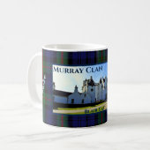 Mug Le Murray Clan Castle Tartan écossais Votre nom (Devant gauche)