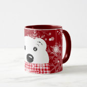 Mug Le museau d'un ours polaire, Noël (Devant droit)