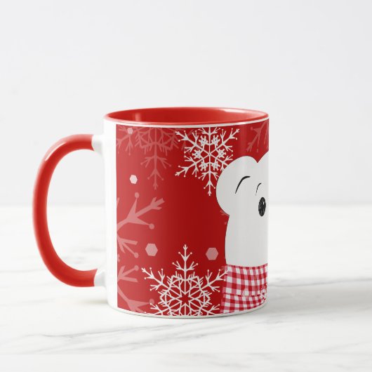 Mug Le museau d'un ours polaire, Noël (Gauche)