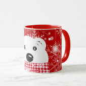 Mug Le museau d'un ours polaire, Noël (Devant droit)