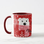 Mug Le museau d'un ours polaire, Noël  (Gauche)