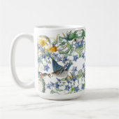 Mug Le narcisse d'oiseaux d'oiseau bleu d'Audubon (Gauche)
