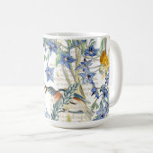 Mug Le narcisse d'oiseaux d'oiseau bleu d'Audubon (Devant droit)