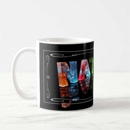 Mug Le Natalie nommé - nom dans les lumières (Gauche)