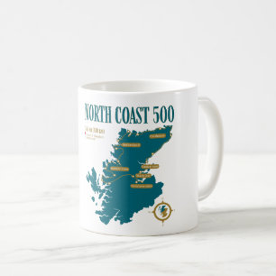 Mug Le NC500, Scotland Route Les cadeaux de la côte No