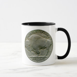 Mug Le nickel de "Buffalo" des 1936 USA coupe la queue
