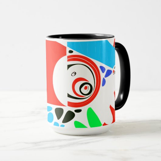 Mug Le nid d’oiseaux - Rouge blanc écarlate (Devant droit)