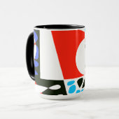 Mug Le nid d’oiseaux - Rouge blanc écarlate (Devant gauche)