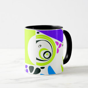 Mug Le nid d'oiseaux - Vert citron vert blanc