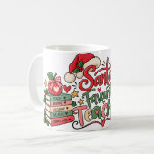 Mug Le Noël de l'enseignant préféré de Santa (Devant gauche)