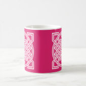 Mug Le noeud de marin celtique, Fuchsia rose et blanc (Centre)