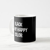 Mug Le noir est ma couleur joyeuse Emo gothique couleu (Devant gauche)