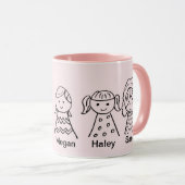 Mug Le noir fait sur commande les soeurs 778 de (Devant droit)