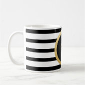 Mug Le noir moderne barre l'ananas de feuille d'or de (Gauche)