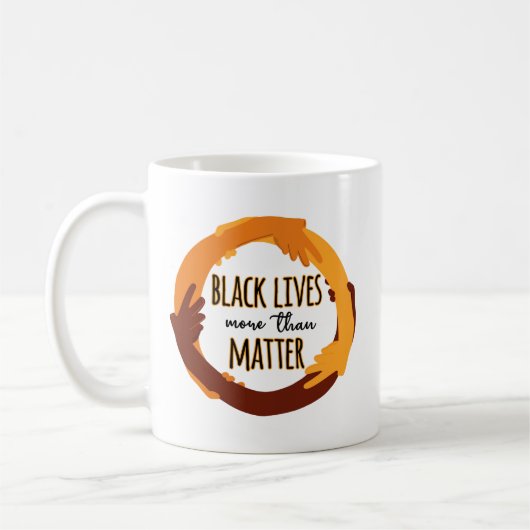 Mug Le noir vit plus que de la matière (Gauche)