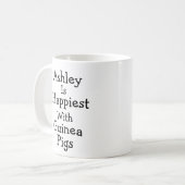 Mug Le nom est le plus heureux avec les cochons d'Inde (Devant gauche)