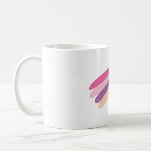Mug le nom mignon personnalisé d'arc-en-ciel d'étoile (Gauche)