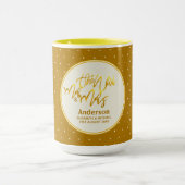 Mug Le Nouveau M. et Mme (nom, date) Mariage Gold Deco (Centre)