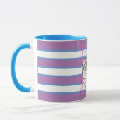 Mug Le Palomino (rayures bleu, noir et blanc) (Gauche)