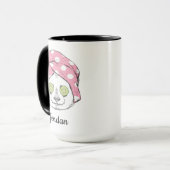 Mug Le panda au spa | ajoutent votre nom (Devant gauche)