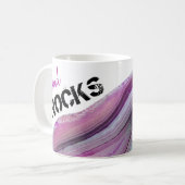 Mug Le papa de *~* bascule la pierre lapidaire de (Devant gauche)