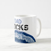 Mug Le PAPA de *~* bascule l'agate bleue lapidaire de (Devant droit)