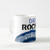 Mug Le PAPA de *~* bascule l'agate bleue lapidaire de (Devant gauche)