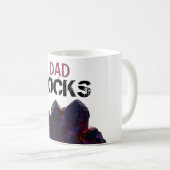 Mug Le PAPA de *~* bascule les pierres pourpres de (Devant droit)