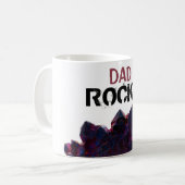 Mug Le PAPA de *~* bascule les pierres pourpres de (Devant gauche)
