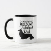 Mug Le papa de teckel à longs poils le plus génial du (Gauche)