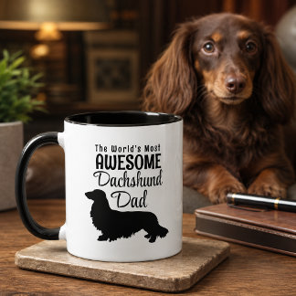 Mug Le papa de teckel à longs poils le plus génial du 