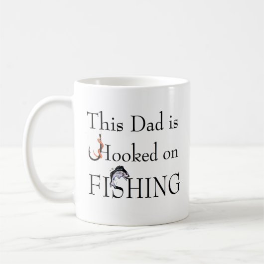 Mug Le papa est accroché sur la PÊCHE - relation (Gauche)