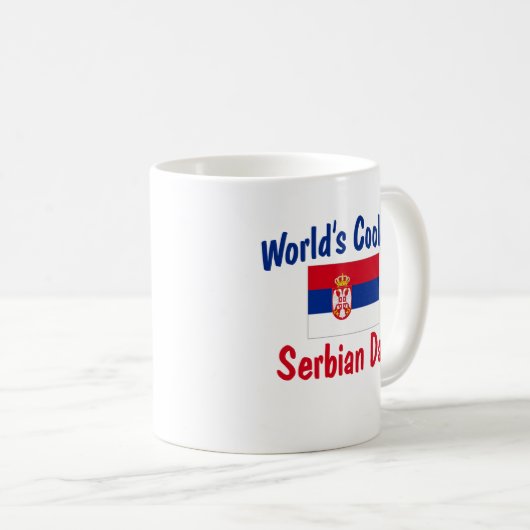 Mug Le papa serbe le plus frais du monde (Devant droit)