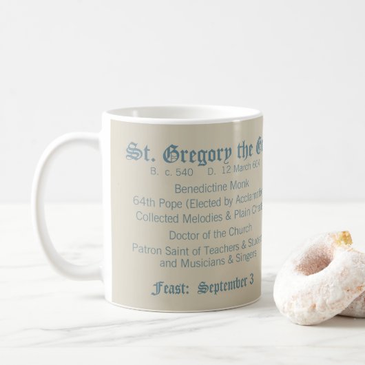 Mug Le pape Saint Grégoire le Grand (M 067) (Avec donut)