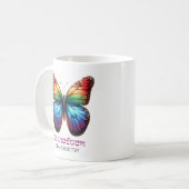 Mug Le papillon arc-en-ciel transforme la motivation d (Devant gauche)