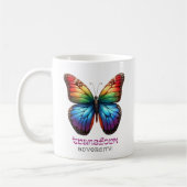 Mug Le papillon arc-en-ciel transforme la motivation d (Gauche)