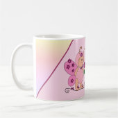 Mug Le papillon de roses personalisiert (Gauche)