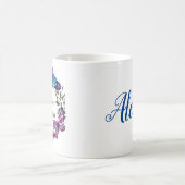 Mug Le papillon et les fleurs tressent le nom de (Centre)
