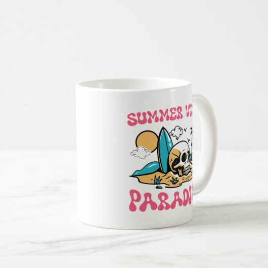 Mug Le Paradis des Vibes d'été - Crâne (Devant droit)