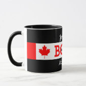 Mug Le patron avec érable canadien et votre nom (Gauche)